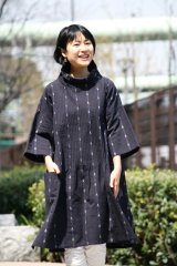 新品 定価107800円 久留米絣工房 藍木野 ピンタックブラウス ゆったり ピンタックブラウス - 久留米絣工房藍木野