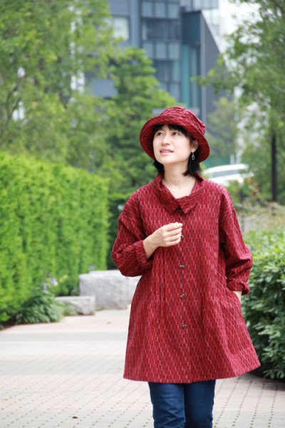 画像1: ロールタックジャケット(赤） (1)