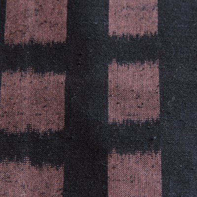 画像1: ビッグブラウス 前開き (ブロック茶）