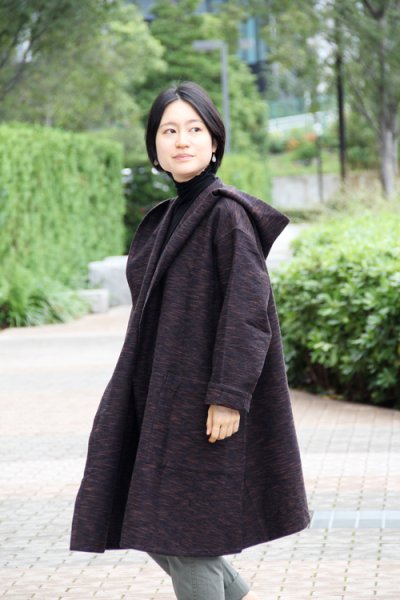 画像3: 四重奏フード付きコート（茶） (3)