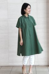 machan様　未使用 久留米絣工房 藍木野 雨ふり柄のビッグブラウザー 日本製 全商品 - 久留米絣工房藍木野