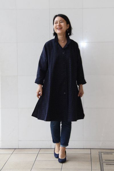 画像2: ビッグブラウス 前開き (色あられ） (2)