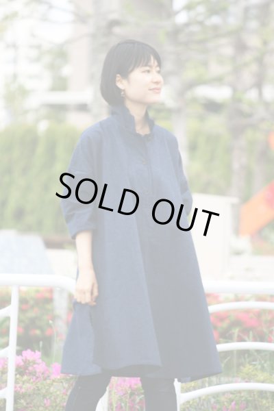 画像2: ビッグブラウス 七分袖（吉田縞） (2)