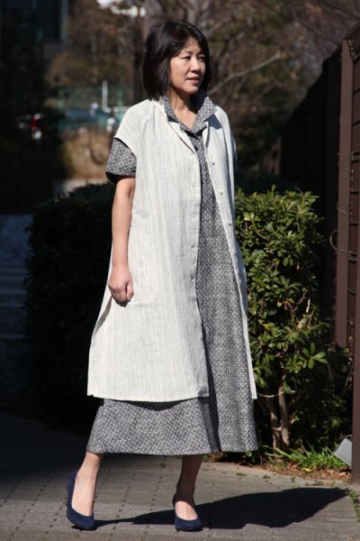 画像4: ビッグワンピース白樺文人灰 (4)