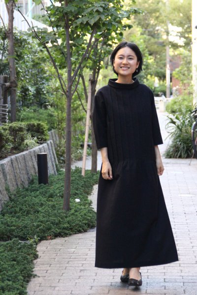 画像4: ロールタックワンピース七部袖フォーマル (4)