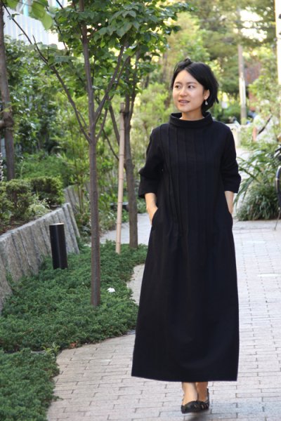 画像3: ロールタックワンピース七部袖フォーマル (3)