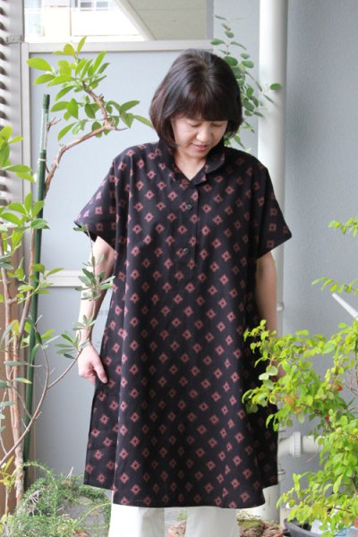 画像5: ビッグブラウス フレンチ（合中茶） (5)