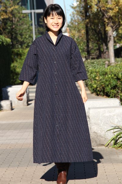 画像1: ヘチマカラーワンピース矢羽みどり (1)