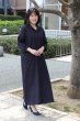 画像2: ショールタックワンピース(やたら縞黒) (2)