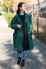 フード付きコート - 久留米絣工房藍木野