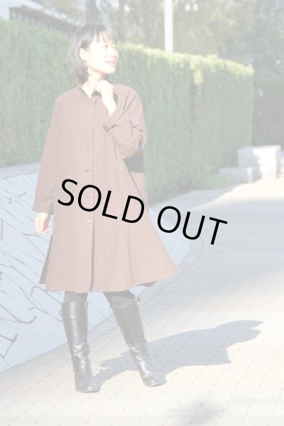 画像1: ビッグブラウス 前開き (白樺茶) (1)