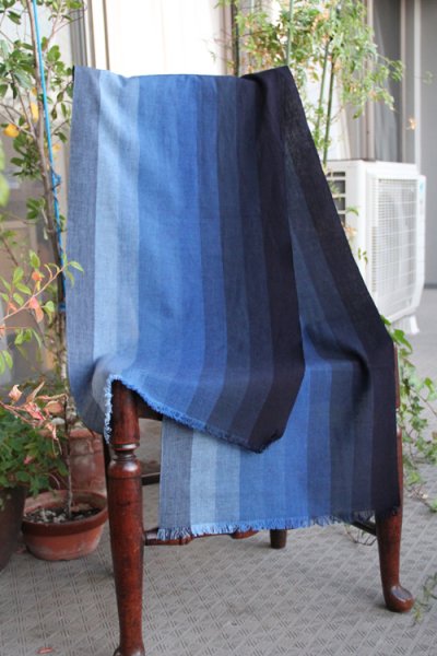 画像3: 耳納の風グラデーションストールブルーA (3)