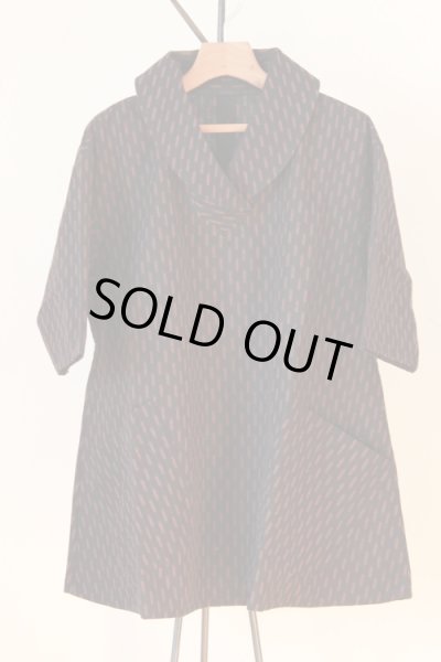 画像4: クロスカラーブラウス(矢羽茶) (4)