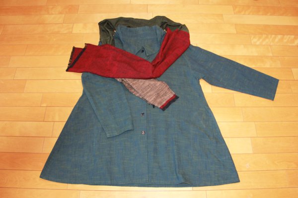 画像6: リボン付きジャケット白樺藍グリーン (6)