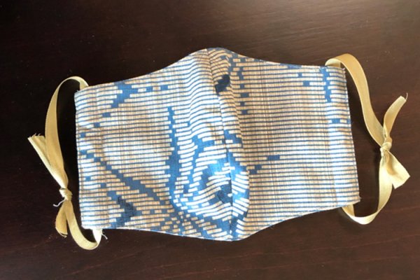 画像3: フリルワンピース(奥州小紋・麻の葉) (3)