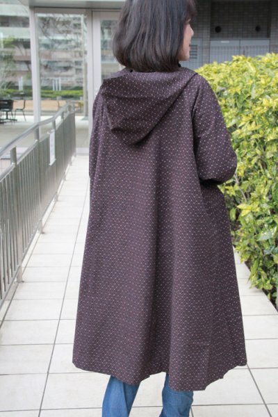 画像6: ビッグコートフード付き・小矢羽根茶 (6)
