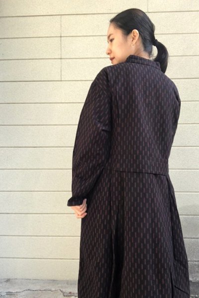 画像5: ペプラムワンピース（茶矢羽根） (5)