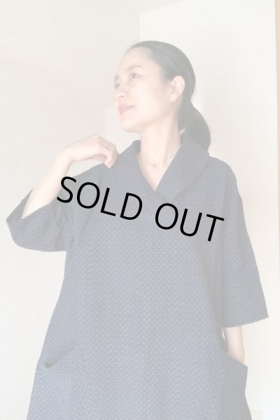 画像3: クロスカラーブラウス大島調 (3)