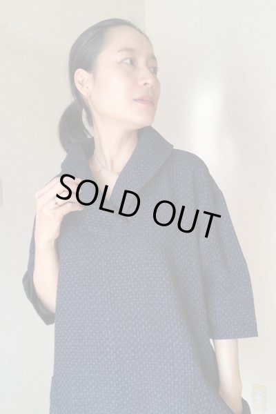 画像4: クロスカラーブラウス大島調 (4)