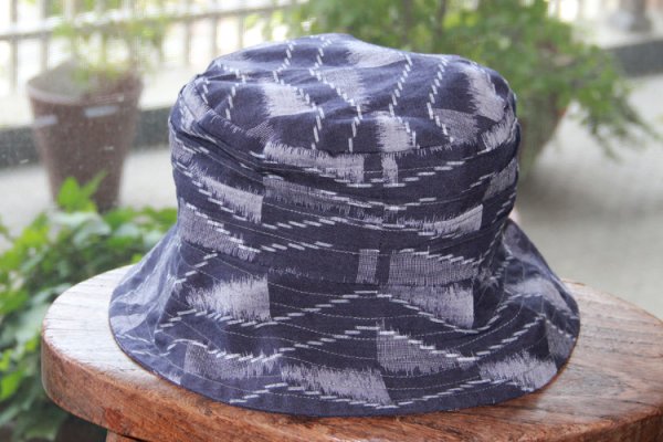 画像2: ビッグワンピース七分袖(幾何学模様) (2)