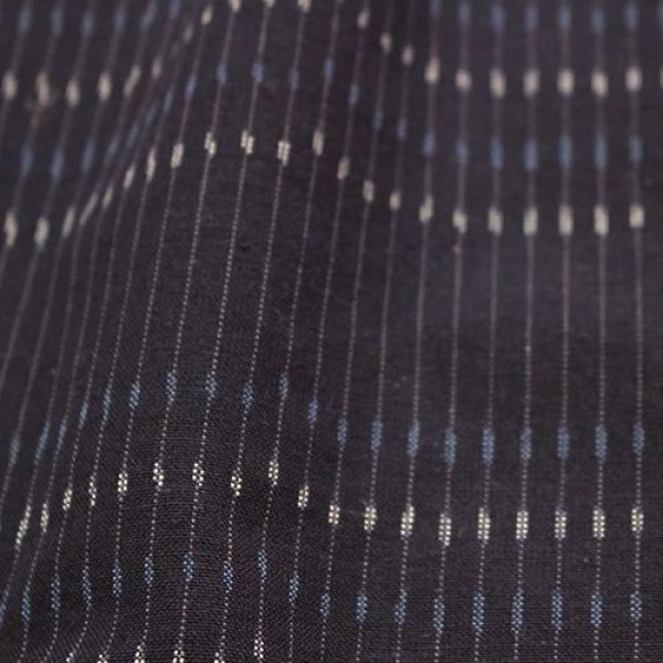 画像2: ピンタックワンピース(横小矢羽根紺ブルー入り) (2)