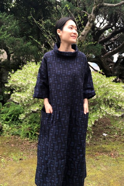 画像5: ピンタックワンピース（かげろう柄） (5)