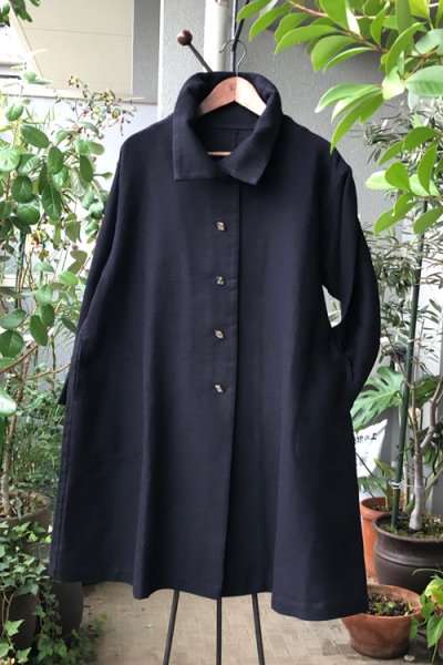 画像6: 高襟コート五重奏黒 (6)