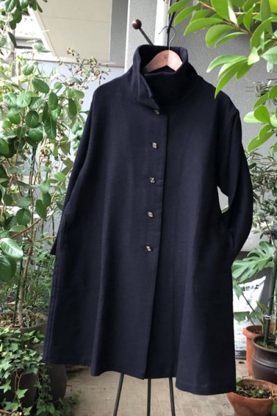 画像5: 高襟コート五重奏黒 (5)