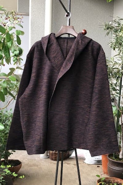 画像2: 四重奏フード付きジャケット(茶） (2)