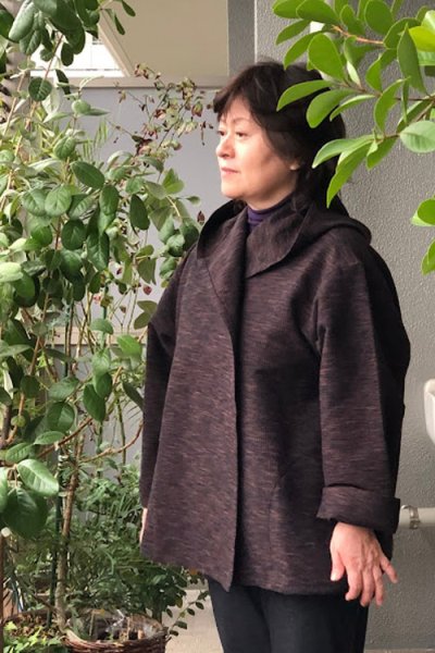 画像1: 四重奏フード付きジャケット(茶） (1)