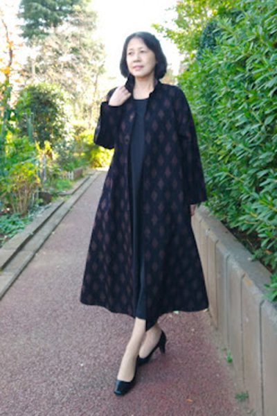 画像3: ビッグワンピース前開き（ダイヤ柄) (3)