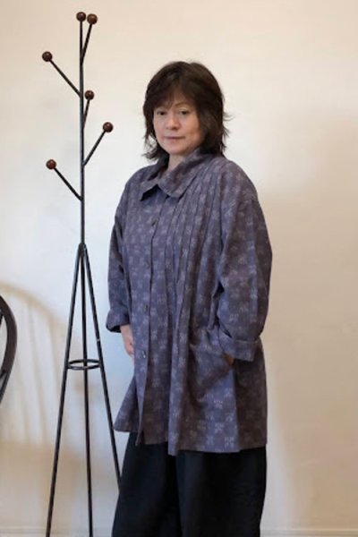 画像3: ロールタックジャケット(花十字グレー） (3)