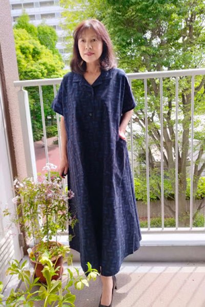 画像5: ビッグワンピース（かげろう紺） (5)