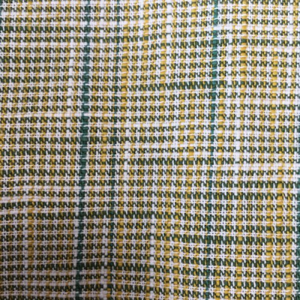 画像3: ショールカラージャケット（白樺黄色うぐいす小チェック） (3)