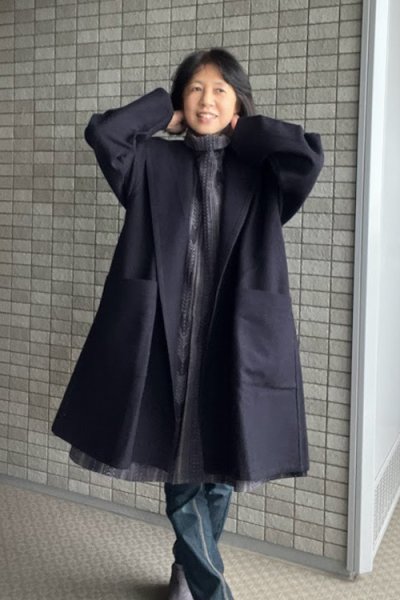 画像4: 五重奏フード付きコート（黒） (4)