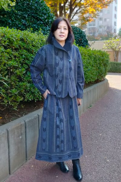 画像2: リバーシブルスーツ（高級矢羽根）一つボタン (2)