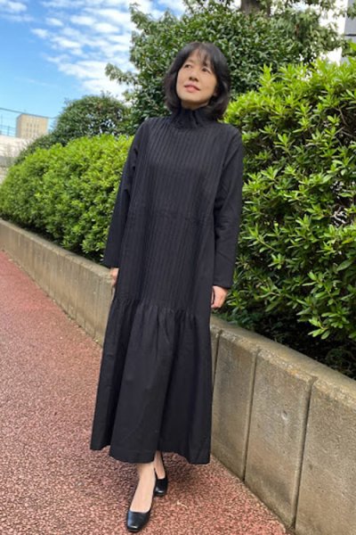 画像1: 細ピンタックワンピースフォーマル (1)