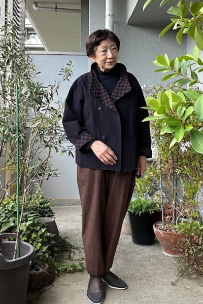 画像2: ストレートパンツ(白樺茶) (2)