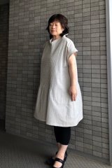 ひでこ様専用 未使用 久留米絣工房 藍木野 ななめ縞 ピンタック