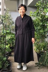 久留米絣　工房　藍木野　濃紺ワンピース 久留米絣工房藍木野濃紺ワンピース