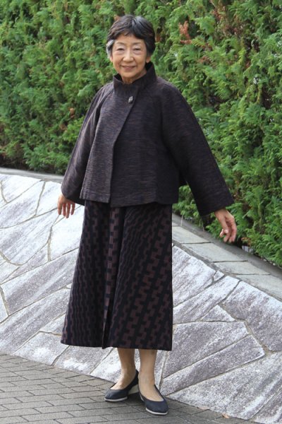 画像2: ボレロ風ジャケット(四重奏茶） (2)