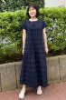 画像2: タックワンピース(横小矢羽根ブルー入り) (2)