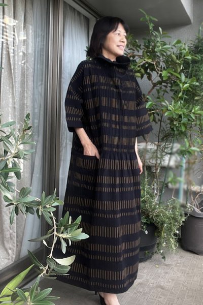 画像3: ピンタックワンピース(黄色矢羽) (3)