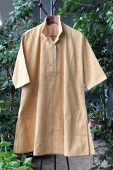 ビッグブラウス 七分袖 - 久留米絣工房藍木野