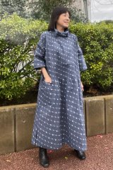 ピンタックワンピース - 久留米絣工房藍木野