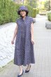 画像2: フリルワンピース（市松白茶） (2)