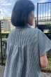 画像4: 角ショールタックワンピース（西原チェック白） (4)