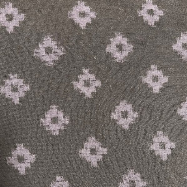 画像3: 一枚衿ブラウス七分袖（合中花柄灰） (3)