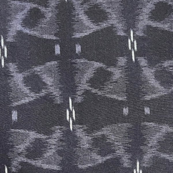 画像4: 一枚衿ブラウス七分袖（糸車黒灰） (4)