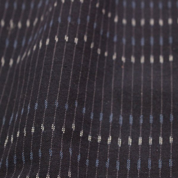 画像3: 一枚衿ブラウス七分袖（横小矢羽ブルー入り） (3)